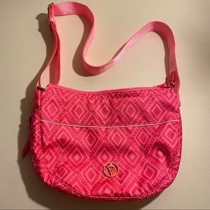 IVIVVA pink nylon crossbody bag purse